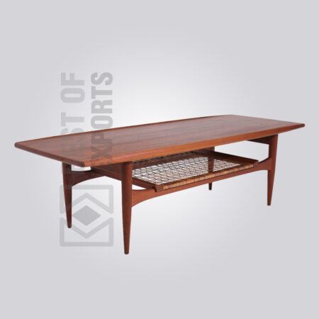 Wood & Rattan Coffee Table