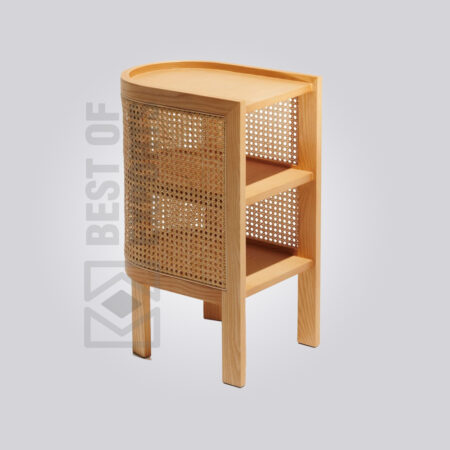 Wood and Cane Side Table