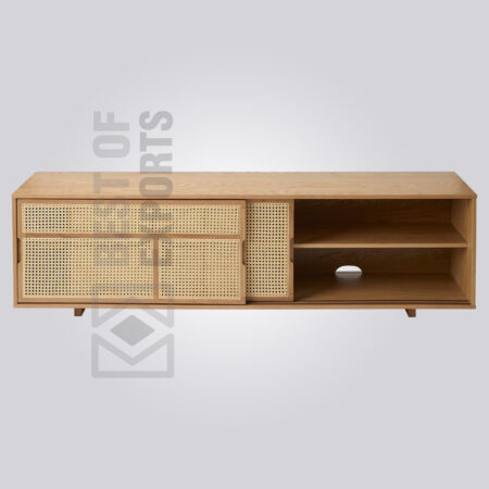 Wooden Cane Media Console