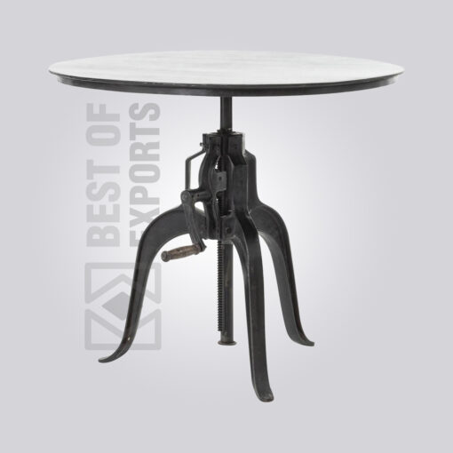 Crank Marble Dining Table- Round