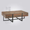 Distressed Industrial Wooden Top Coffee Table
