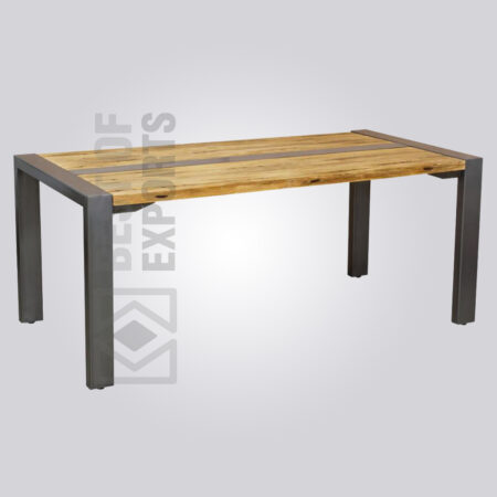 Elegant Metal Lag Industrial Dining Table