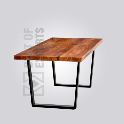 Elegant Wooden Top Industrial Dining Table