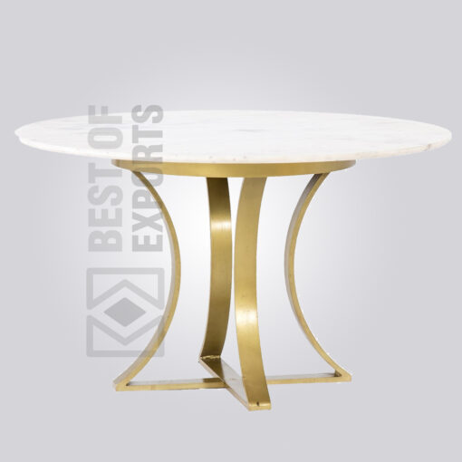 Industrial Marble Dining Table - Round