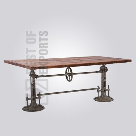 Industrial Crank Dining Table