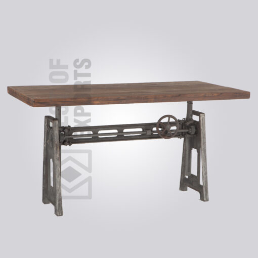 Industrial Crank Dining Table - 6 Seater