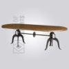 Industrial Crank Dining Table - Oval