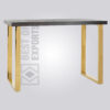 Industrial Square Bar Table - Brass Finish Lags