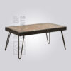 Industrial Square Coffee Table - Rustic