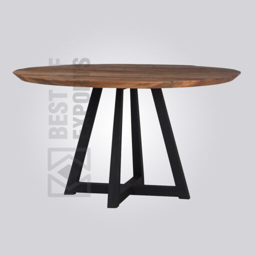 Industrial Style Round Dining Table