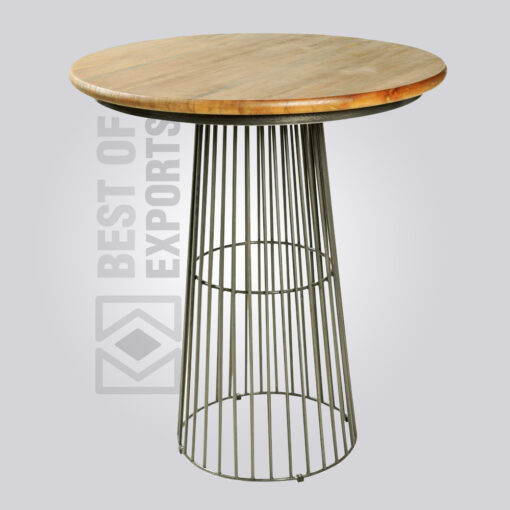 Industrial Wired Counter Height Pub Table