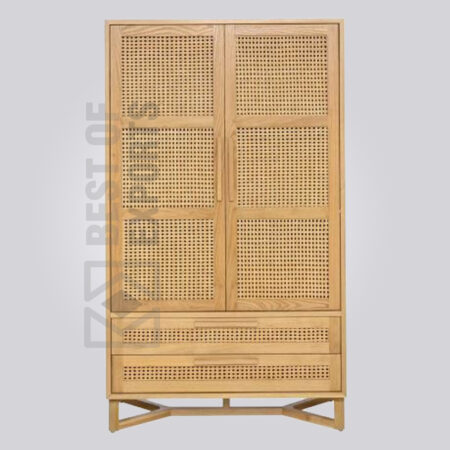 Modern Cane 2 Door Almirah