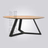 Modern Oval Shape Industrial Dining Table