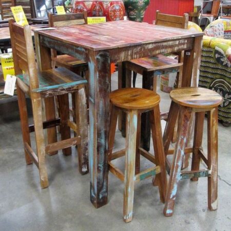 Reclaimed Wood Bar Stools