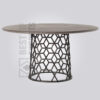 Round Industrial Dining Table