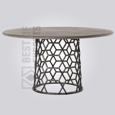 Round Industrial Dining Table
