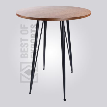 Round Industrial Style Bar Table