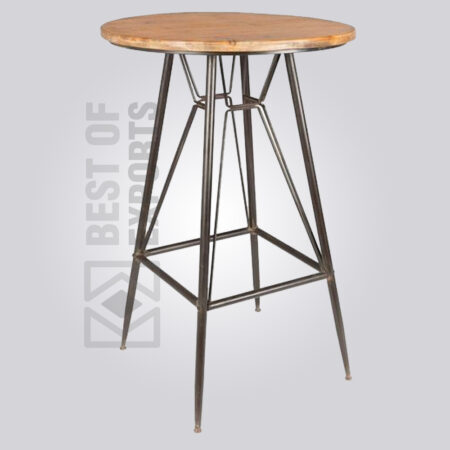 Round Industrial Tall Table