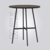Round Wooden Top High Bar Table