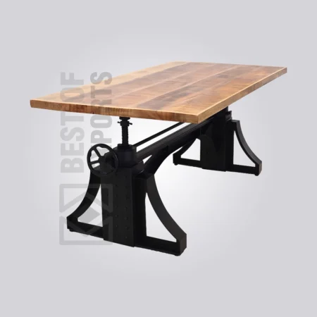 Rustic Steel Wood Table