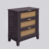 Small Black Rattan Chest of Drawer