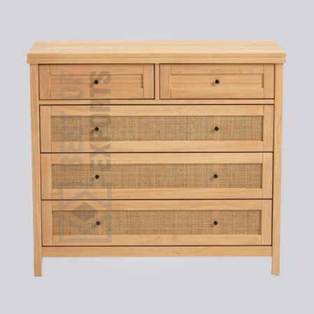 Solid Wood Natural Chest Of Drawers