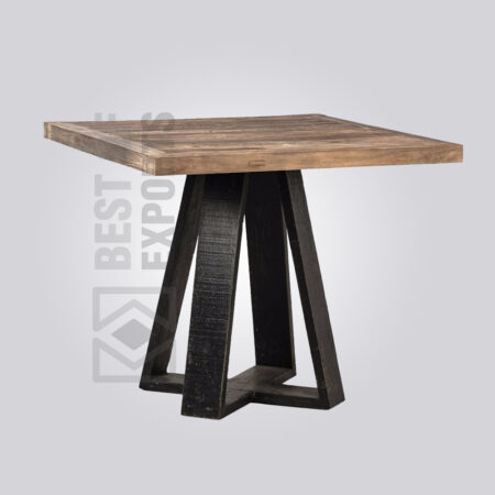 Square Wooden Dining Table - Rustic