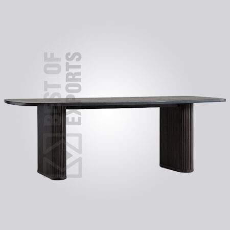 Stylish Black Wooden Dining Table
