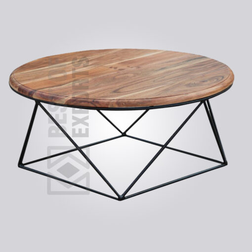 Stylish Round Industrial Dining Table