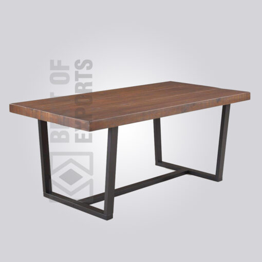 Stylish Wooden Industrial Dining Table