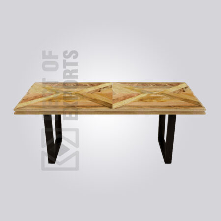 Stylish Wooden Top Industrial Dining Table 2