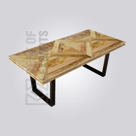 Stylish Wooden Top Industrial Dining Table