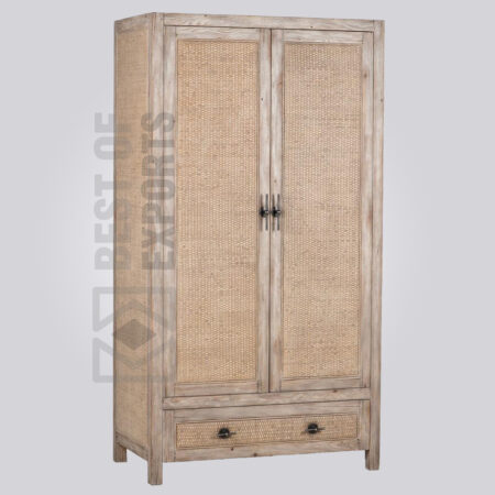 Vintage 2 Door Wardrobe with Drawer