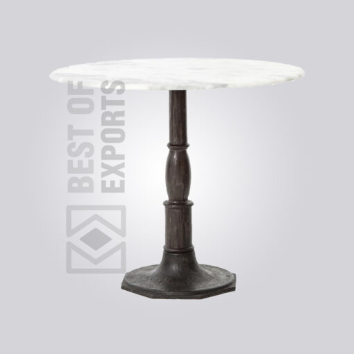 Vintage Industrial Marble Dining Table