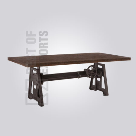 Vintage Industrial Crank Dining Table