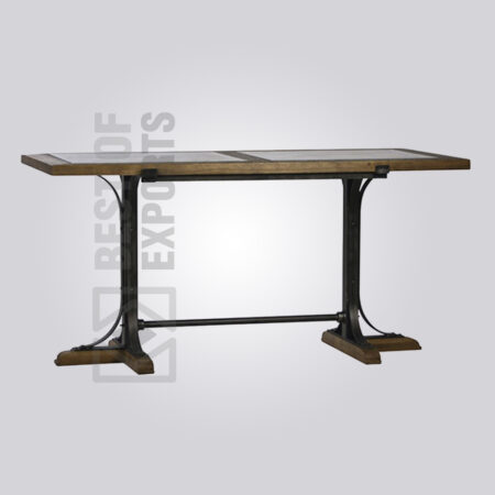 Vintage Industrial Rectangular Bar Table