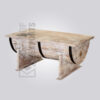 Wood & Metal Drum Coffee Table