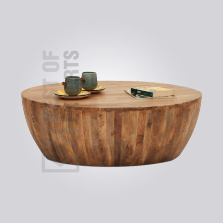 Wooden Drum Coffee Table