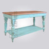 Distressed Blue Console Table
