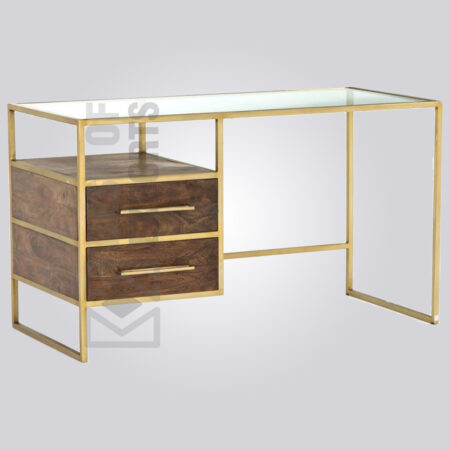 Gold Finish Working Desk