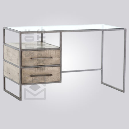 Industrial Glass Working Desk