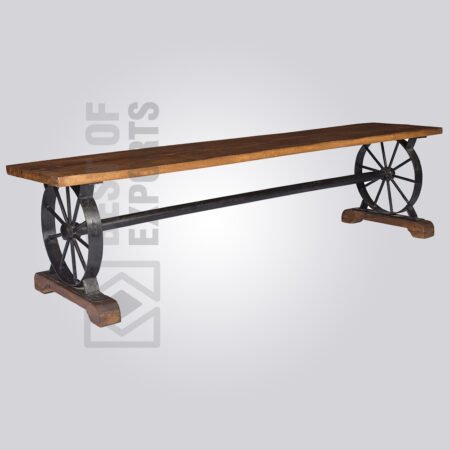 Metal Wheel Bench