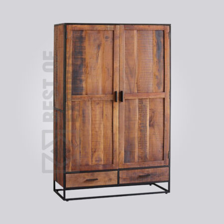 Minimal Wooden Metal Wardrobe