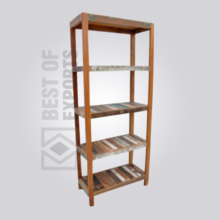 Open Reclaimed Wood Bookcase