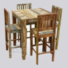 Reclaimed Wood Bar Table and Chair Set
