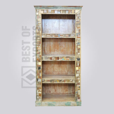 Reclaimed Wood pieces Bookcase Tall