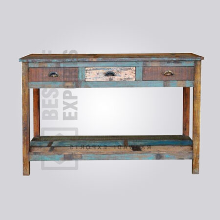 Reclaimed Wooden Drawer Console