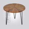Round Reclaimed Stripes Side Table