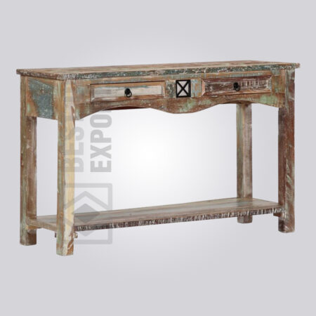 Rustic Finish Console Table