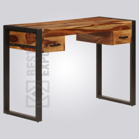 Sheesham Wood Metal Desk